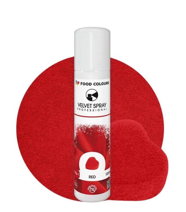 Аэрозольный вельвет Velvet Spray, красный цвет